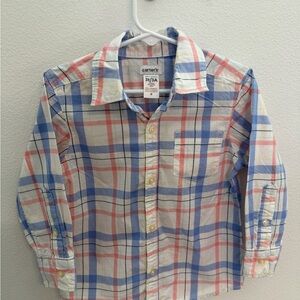 Carter's Blue and Red Plaid Button Down Shirt